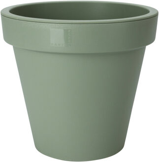 Pro Garden Bloempot - groen - rond - D30 cm - kunststof - plantenpot - tuin buiten