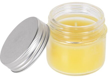 Pro Garden Citronella kaars in glazen pot Ø6x6cm geel