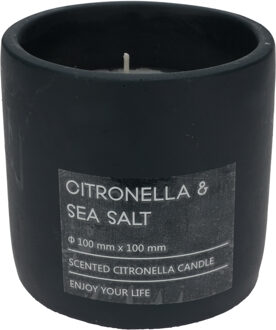 Pro Garden Citronella Kaars In Pot 10cm Antraciet zwart