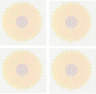 Pro Garden Fruitvliegjes val fruit hangende bloemen - 8x stickers - insecten/vliegen bestrijding