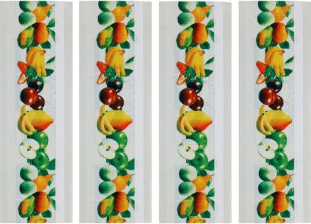 Pro Garden Fruitvliegjes val fruit raam plakstickers - 8x stickers - ongedierte bestrijding