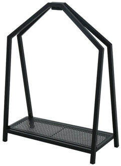 Pro Garden Haardhout/houtblokken opslag rek - metaal - 25 x 58 x 79 cm