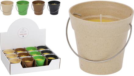 Pro Garden Kaars citronella in pot met hengsel verschillende