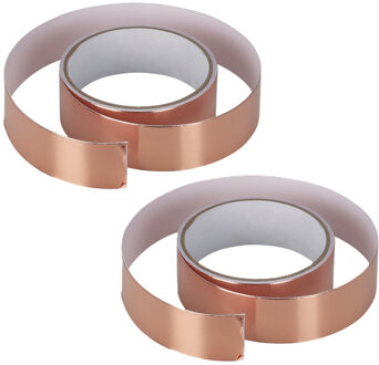 Pro Garden Kopertape/Slakkentape - 2x - zelfklevend - tegen slakken en mieren - 3 x 300 cm