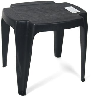 Pro Garden Kunststof Tuin Bijzettafeltje/voetenbankje Zwart 42 X 37 X 38 Cm - Bijzettafels