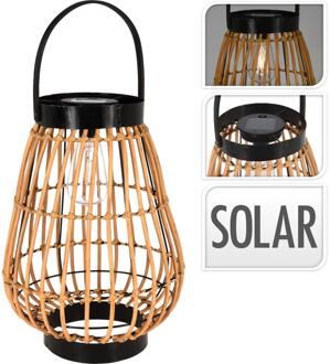 Pro Garden Lantaarn met solar 27x38cm bruin