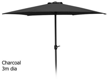 Pro Garden Parasol 3 meter met draaimech Donkergrij antraciet