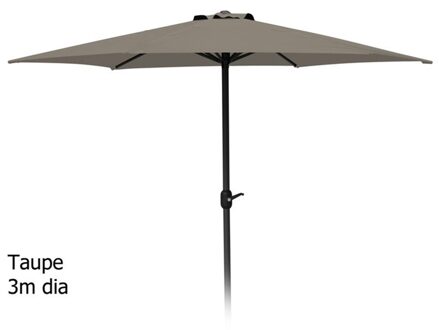 Pro Garden Parasol 3 meter met draaimech Taupe