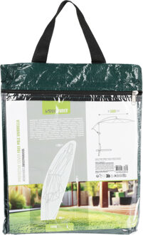 Pro Garden Parasolhoes - groen - polyester - 220 x 25 x 45 cm - waterdicht - parasolhoes met rits