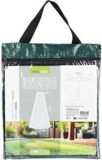 Pro Garden Parasolhoes - kunststof - met rits - 175 cm - donker groen - draagtas
