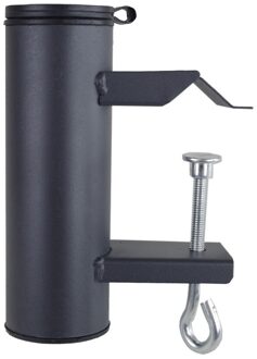 Pro Garden Parasolhouder voor balkon - antraciet - metaal - parasolbevestiging - max 3,8 cm