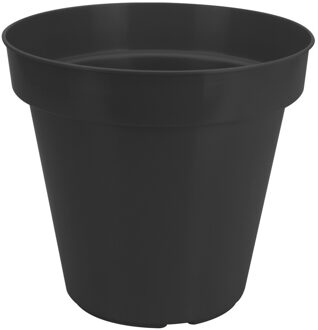 Pro Garden Plantenpot/bloempot Classic - kunststof - zwart - D25 x H26 cm