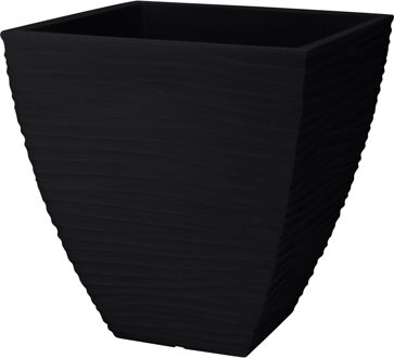 Pro Garden Plantenpot/bloempot Dunes - Tuin - stevig kunststof - antraciet - D40 x H42 cm