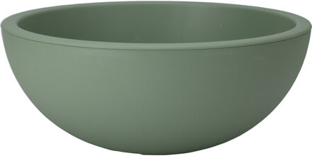 Pro Garden Plantenpot/bloempot ronde schaal - Tuin - stevig kunststof - groen - D40 x H16 cm