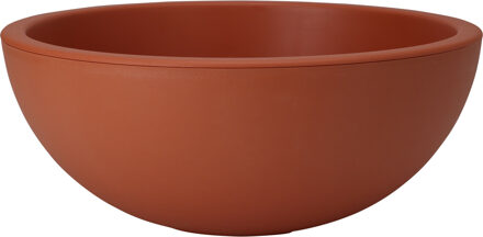 Pro Garden Plantenpot/bloempot ronde schaal - Tuin - stevig kunststof - terracotta - D40 x H16 cm - Plantenpotten Bruin