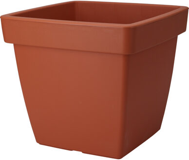 Pro Garden Plantenpot/bloempot Square Classic - kunststof - terracotta - D39 x H35 cm