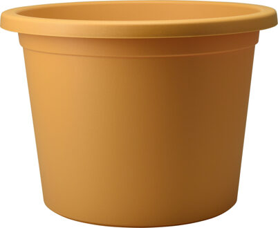 Pro Garden Plantenpot/bloempot Terras Master- enkelwandig kunststof - okergeel - D23 x H21 cm