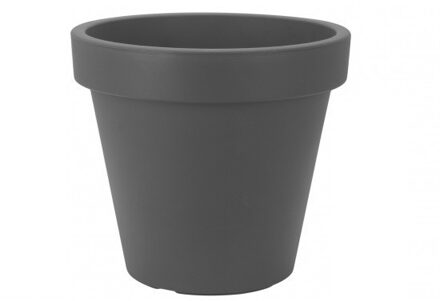 Pro Garden Plantenpot/bloempot - Tuin buiten - kunststof - grijs - D30 cm - Plantenpotten