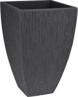 Pro Garden Plantenpot/bloempot - Tuin - kunststof - antraciet grijs - D40 x H60 cm