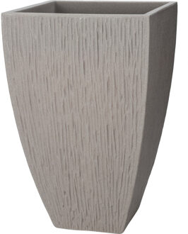 Pro Garden Plantenpot/bloempot - Tuin - kunststof - lichtgrijs - D40 x H60 cm