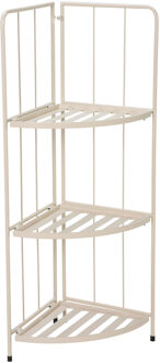 Pro Garden Plantenrek/plantentafel - creme - metaal - 42 x 30 x 90 cm - inklapbaar