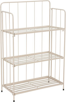 Pro Garden Plantenrek/plantentafel - creme - metaal - 58 x 27 x 90 cm - binnen en buiten