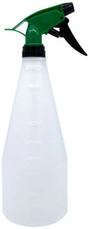 Pro Garden Plantenspuit - water versproeiers - kunststof - groen/zwart - inhoud 1 liter