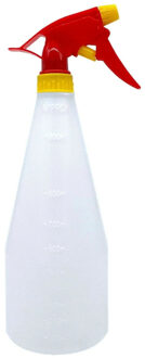 Pro Garden Plantenspuit - water versproeiers - kunststof - rood/geel - inhoud 1 liter