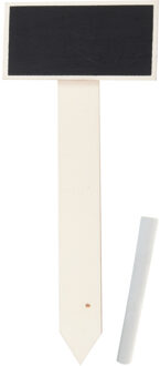 Pro Garden Plantenstekers krijtbordjes/schoolbordjes op stokje - set 12x - 25 cm