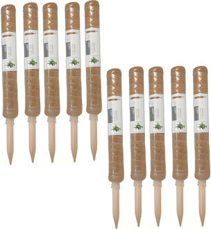 Pro Garden plantenstok kokos - 10x - eucalyptushout - D4,5 x H50 cm - plantensteun