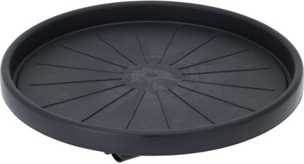 Pro Garden Plantentrolley - kunststof - donkergrijs - rond - D30 cm - 50 kilo
