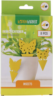 Pro Garden Rouwvliegen plakstrips - 8x stuks - geel - kleefstrips - rouwvliegjes bestrijden