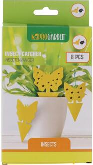 Pro Garden Rouwvliegen plakstrips - 8x stuks - geel - kleefstrips