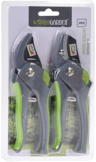 Pro Garden Set van 2x stuks snoeischaren/heggenscharen 20 cm