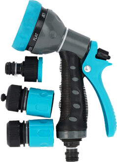 Pro Garden Sproeikop tuinslang - 4-delig - 7 standen - incl. koppelstukken - broeskop