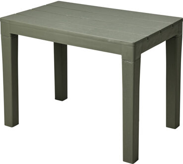 Pro Garden Tuin bijzettafeltje - groen - kunststof - 60 x 39 x 45 cm - koffietafel