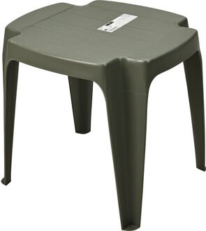 Pro Garden Tuin bijzettafeltje/voetenbankje - donkergroen - kunststof - 42 x 37 x 38 cm