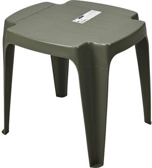 Pro Garden Tuin tafeltje/voetenbank - donkergroen - kunststof - 42 x 37 x 38 cm