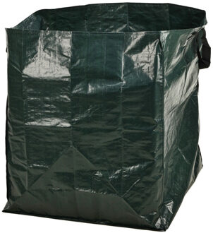 Pro Garden Tuinafvalzak - opvouwbaar - groot formaat - groen - 390 liter - bladeren opruimen