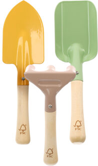 Pro Garden Tuingereedschap voor kinderen - 3-delig - speelgoed - schep / hark / schoffel