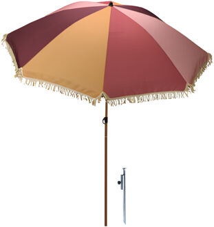 Pro Garden Tuinparasol Kos - D200 cm - incl parasolharing - zonwering - kantelbaar - met hoes