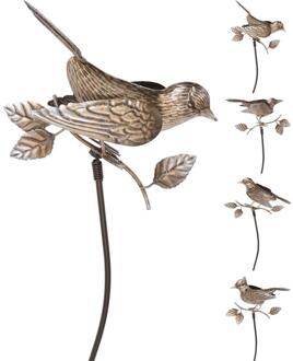 Pro Garden Tuinprikker vogel op stok brons