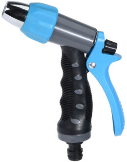 Pro Garden Tuinslang water geven sproeikop - zwart/blauw - regelbaar - kunststof