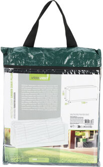Pro Garden Tuinstoelkussen opberghoes - kunststof - 130 x 50 x 32 cm - donker groen - met draagtas