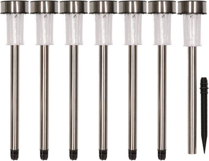 Pro Garden Tuinverlichting prikspotjes - 14x - set 7 stuks - solar - 36 cm