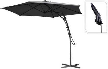 Pro Garden Zweefparasol 300 cm donkergrijs