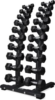 PRO Hexa Dumbbellset 1 t/m 10 kg incl. deluxe opbergrek