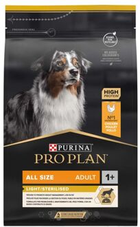 Pro Plan All Sizes Adult Light - Kip met Optiweight - Hondenvoer - 3 kg