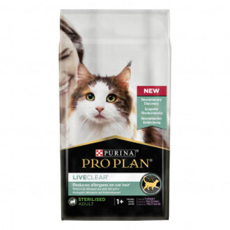 Pro Plan LiveClear Sterilised Adult Kalkoen - Kattenvoer - 1.4kg