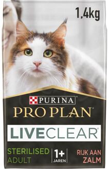 Pro Plan LiveClear Sterilised Adult Zalm - Kattenvoer - 1.4kg